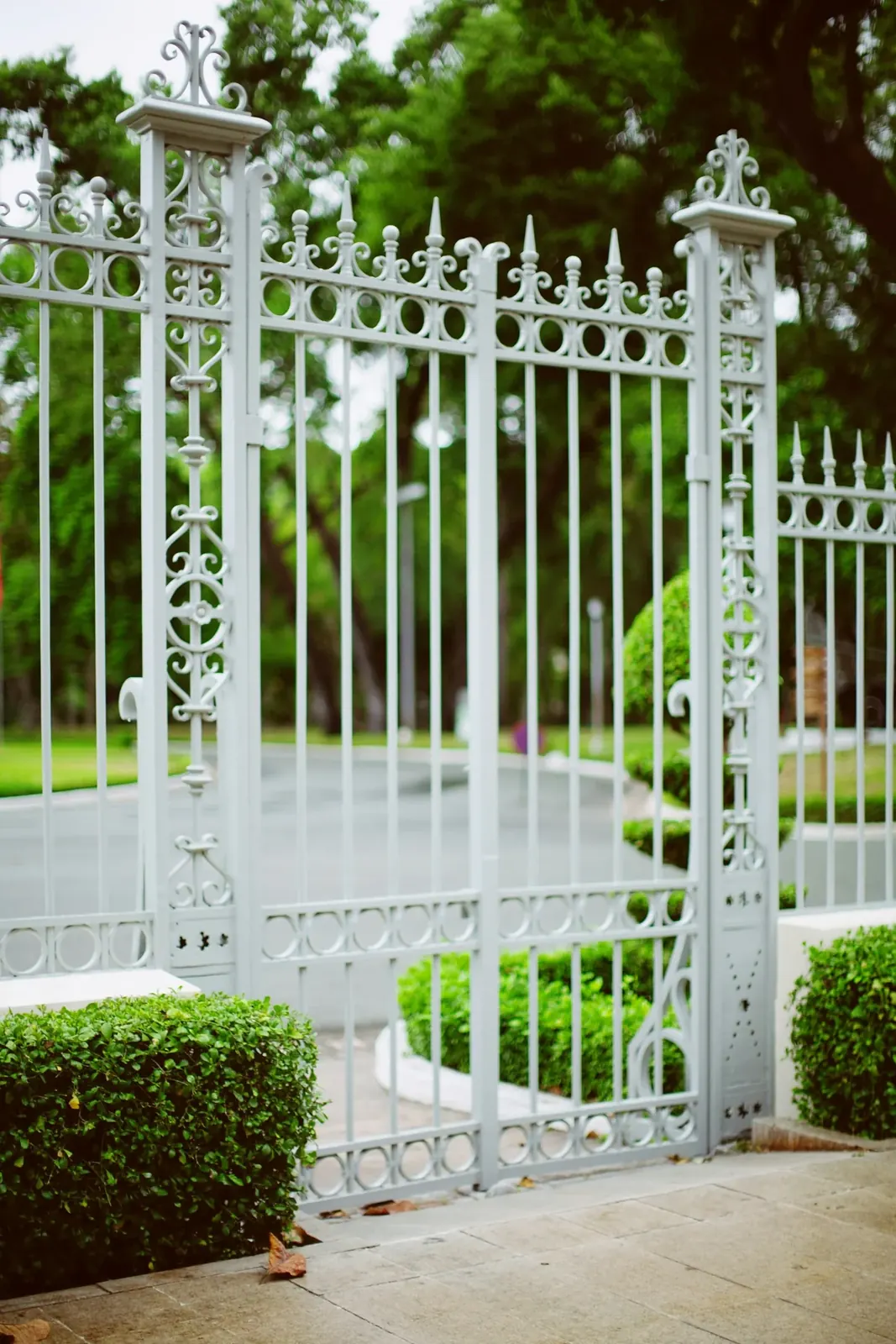 Pool Gates Louisville, KY, modern white metal gate